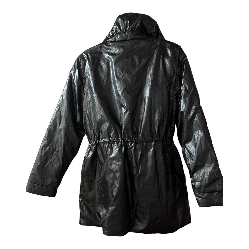 Simply Vera Wang 90s Black Utility Puffer Jacket with Purple Lining size Medium - Picture 6 of 9